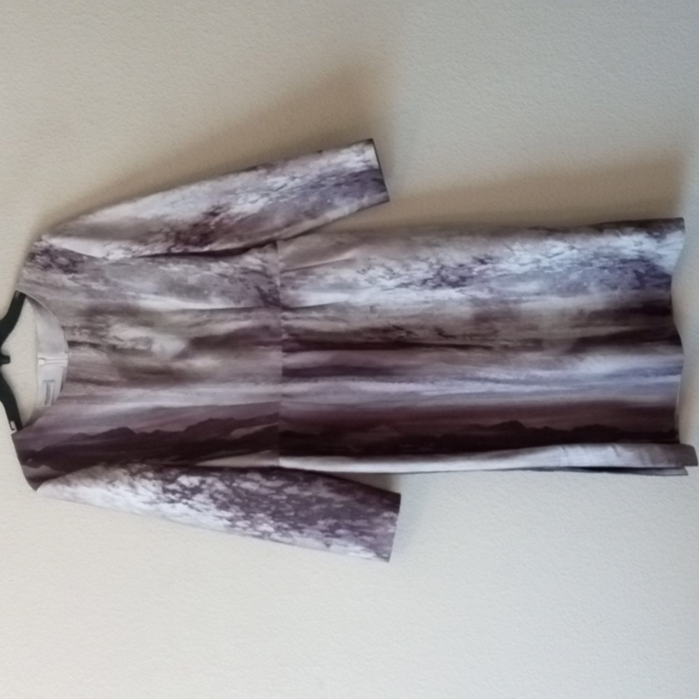 Elegant Purple and Gray Women's Dress